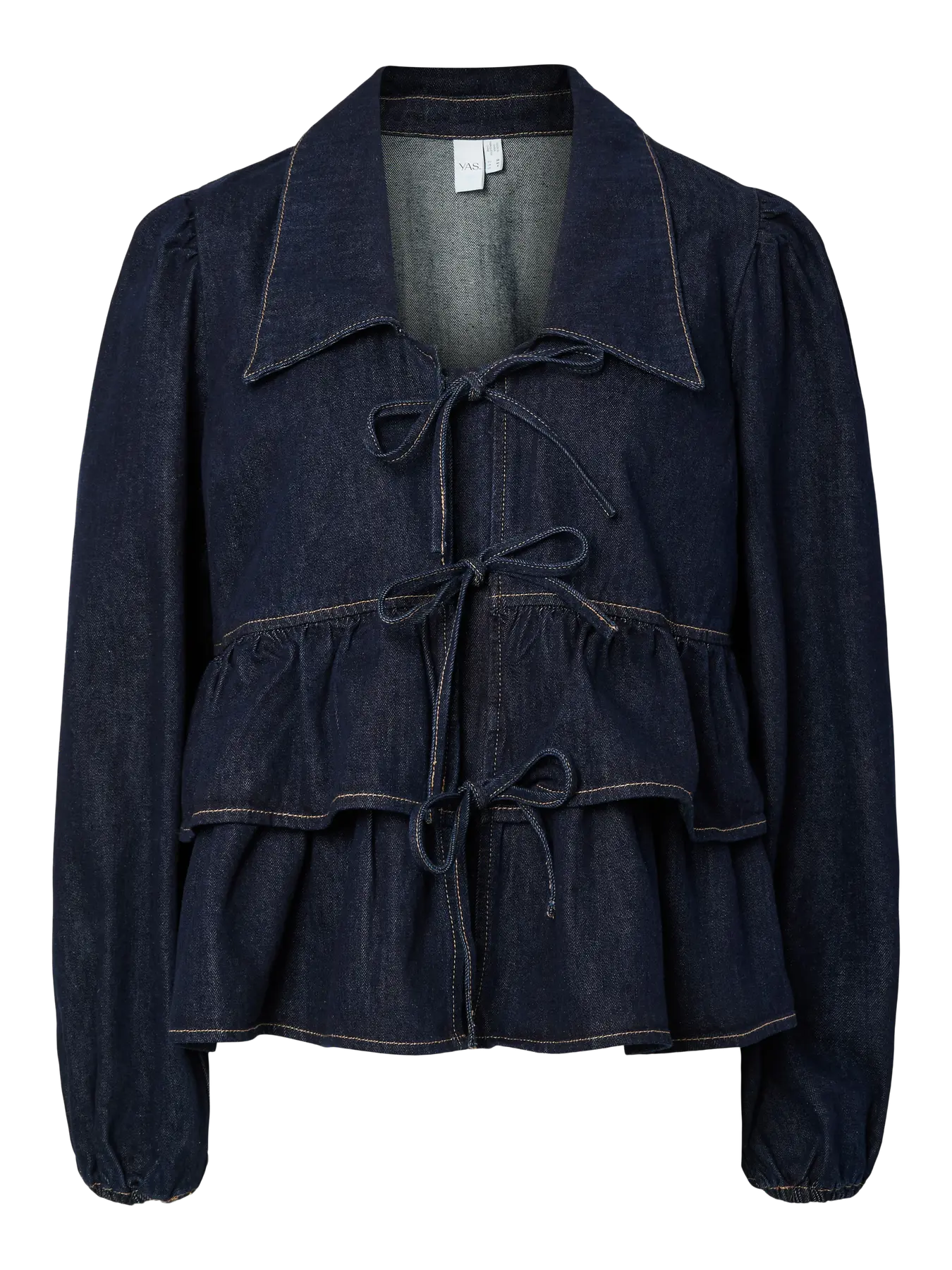 Y.A.S Yascelina Ls Denim Tie Top