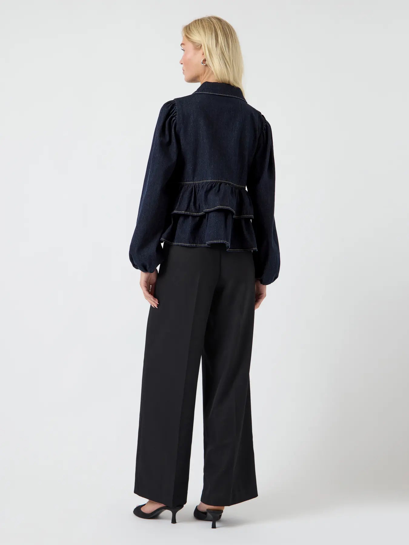 Y.A.S Yascelina Ls Denim Tie Top