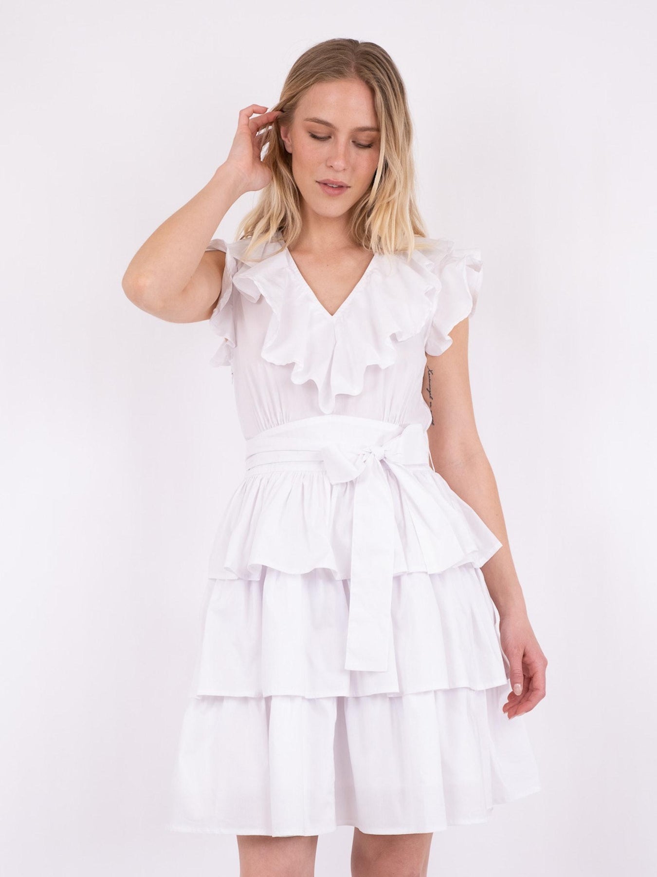 Ramsey Solid Dress - White