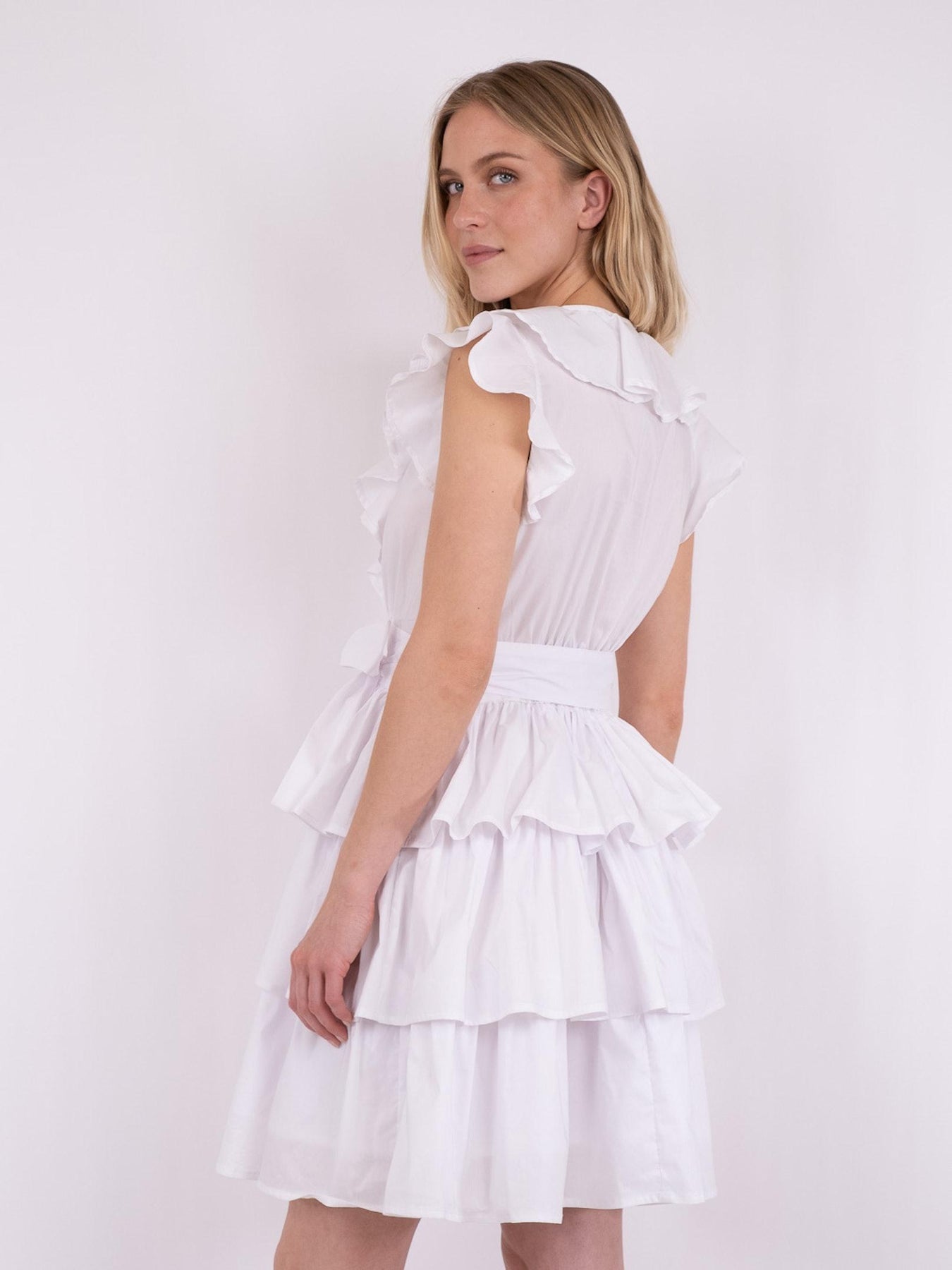Ramsey Solid Dress - White
