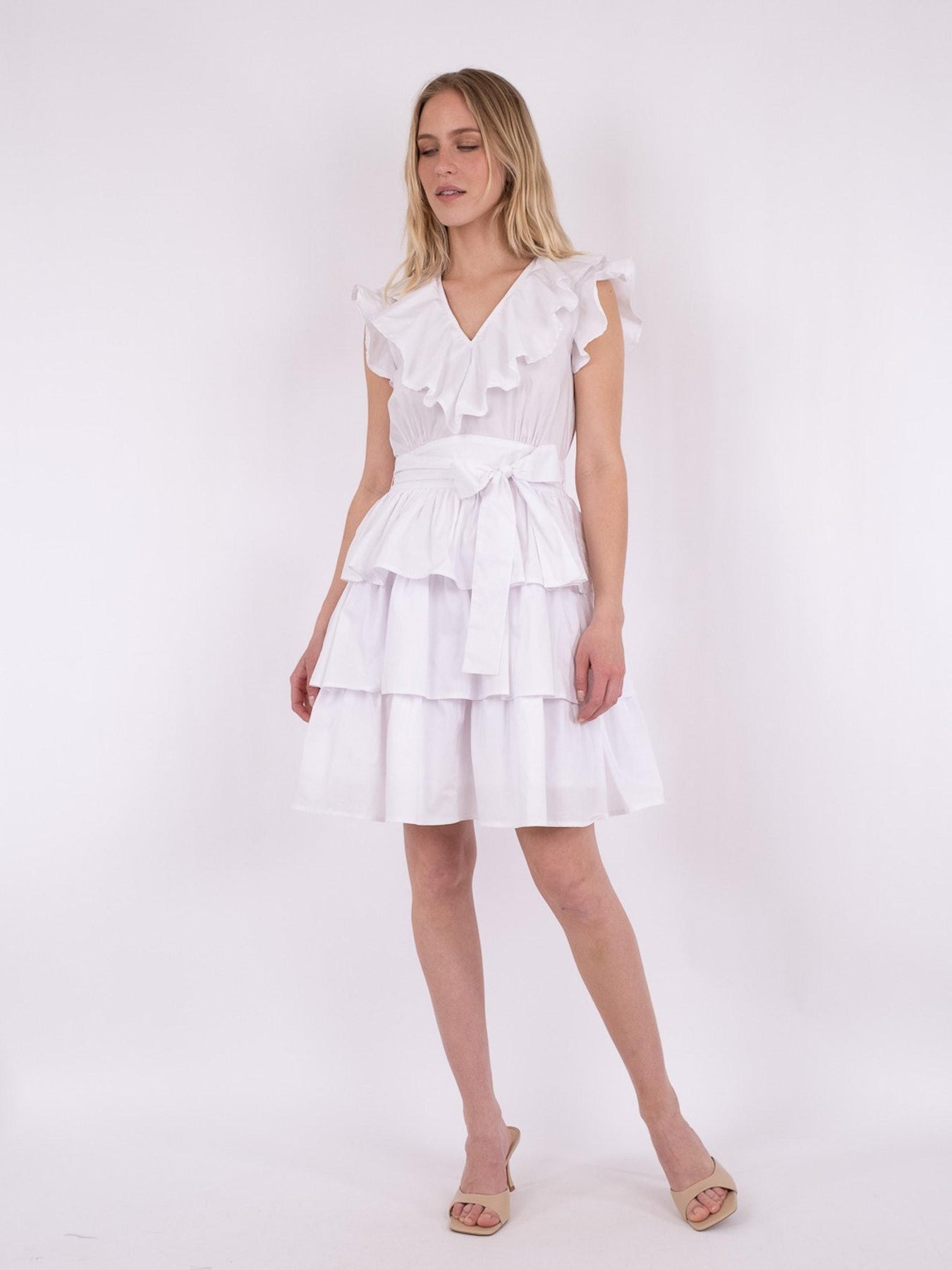 Ramsey Solid Dress - White