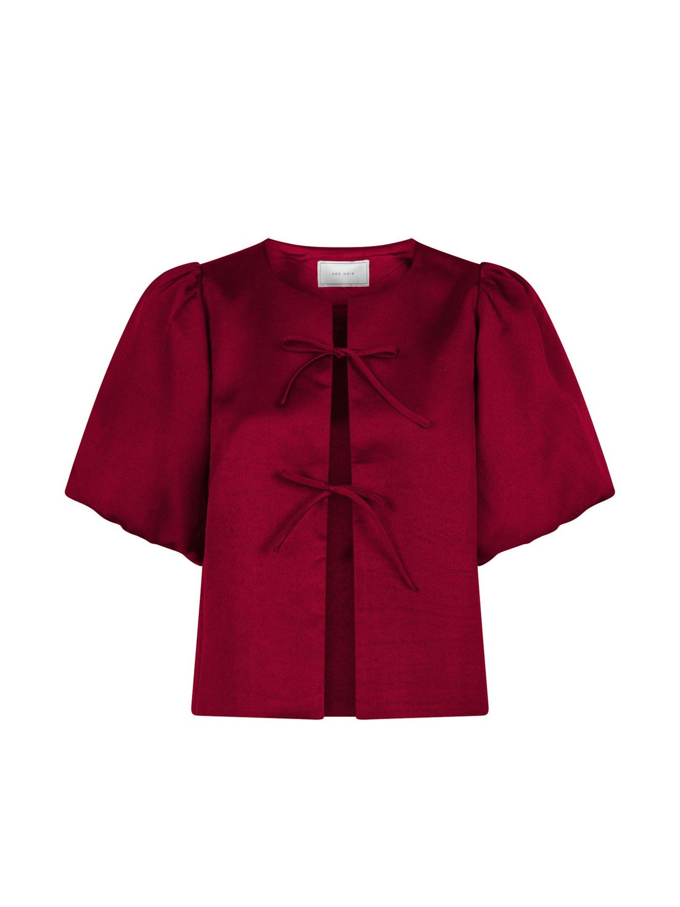 Aska Dull Satin Blouse - Wine