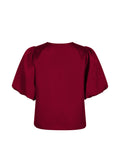 Aska Dull Satin Blouse - Wine