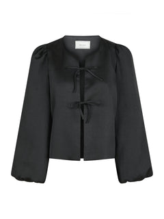 Daliska Dull Satin Blouse - Black