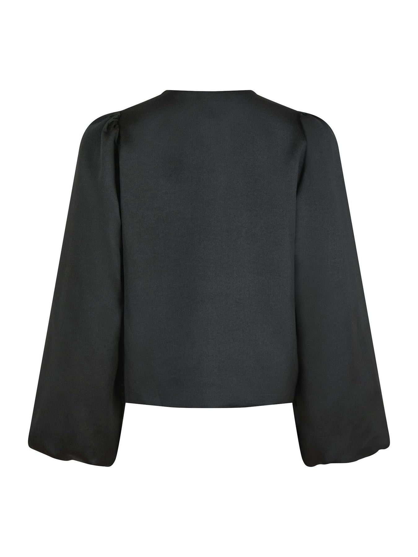 Daliska Dull Satin Blouse - Black