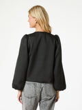 Daliska Dull Satin Blouse - Black