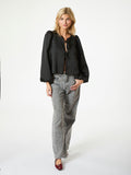 Daliska Dull Satin Blouse - Black
