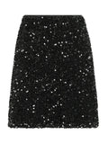 Miva Velvet Sequins Skirt - Black