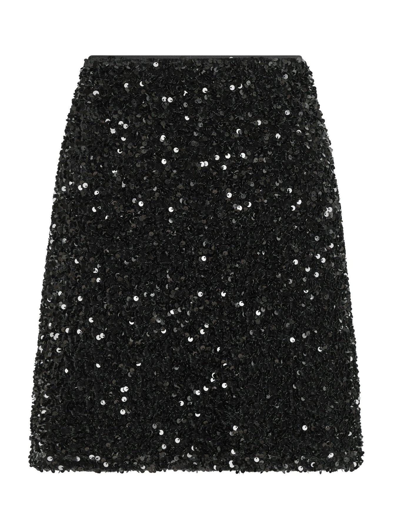 Miva Velvet Sequins Skirt - Black