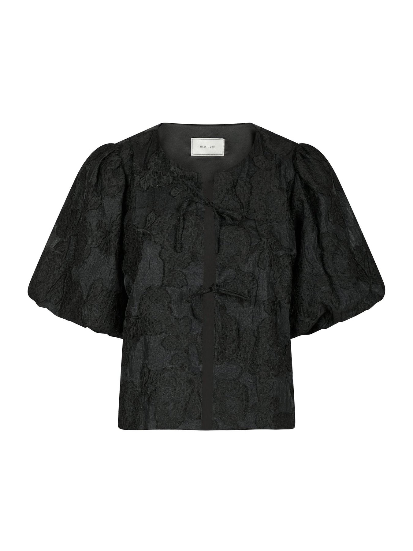Aska Jacquard Blouse - Black