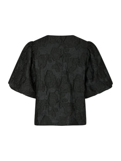 Aska Jacquard Blouse - Black