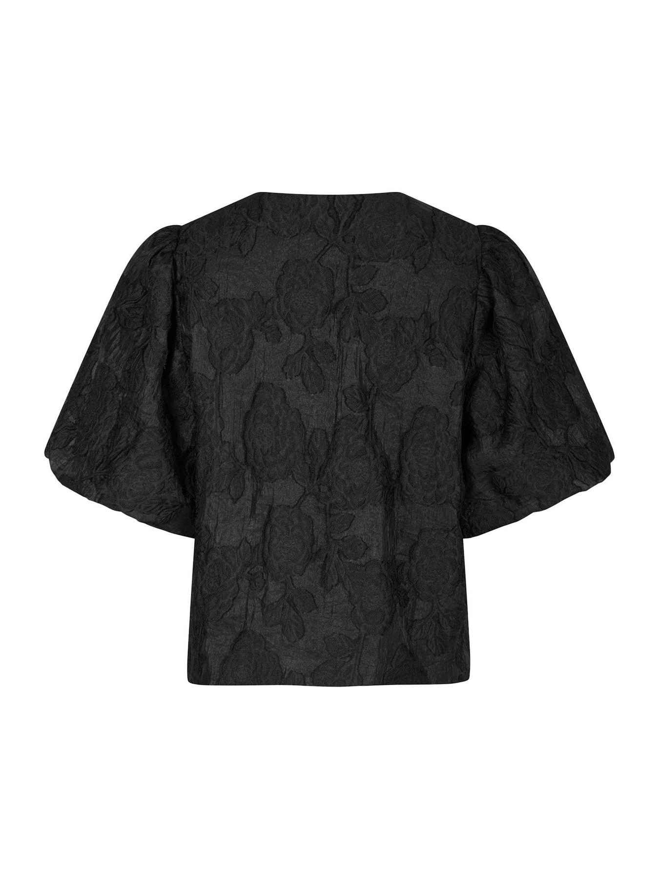 Aska Jacquard Blouse - Black