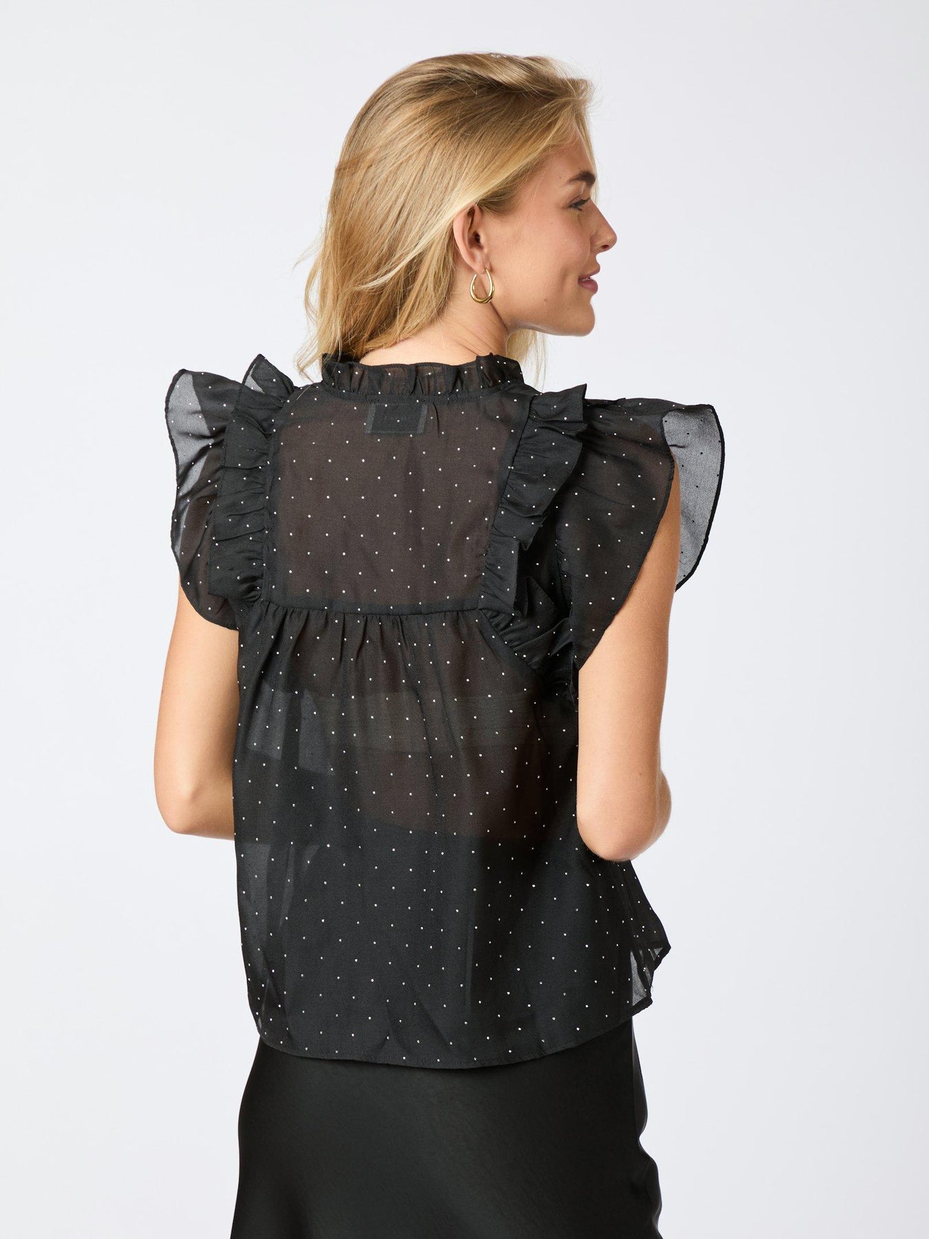 Jayla Bedazzled Top - Black