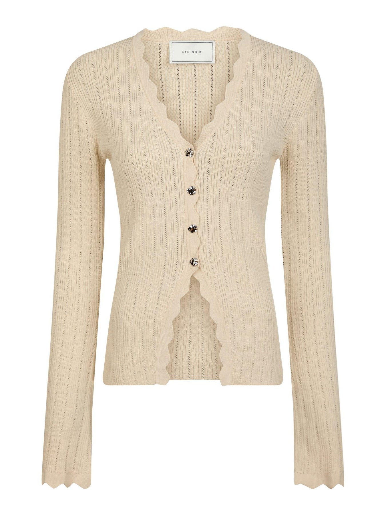 Clara Stitch Knit Blouse - Sand
