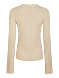 Clara Stitch Knit Blouse - Sand