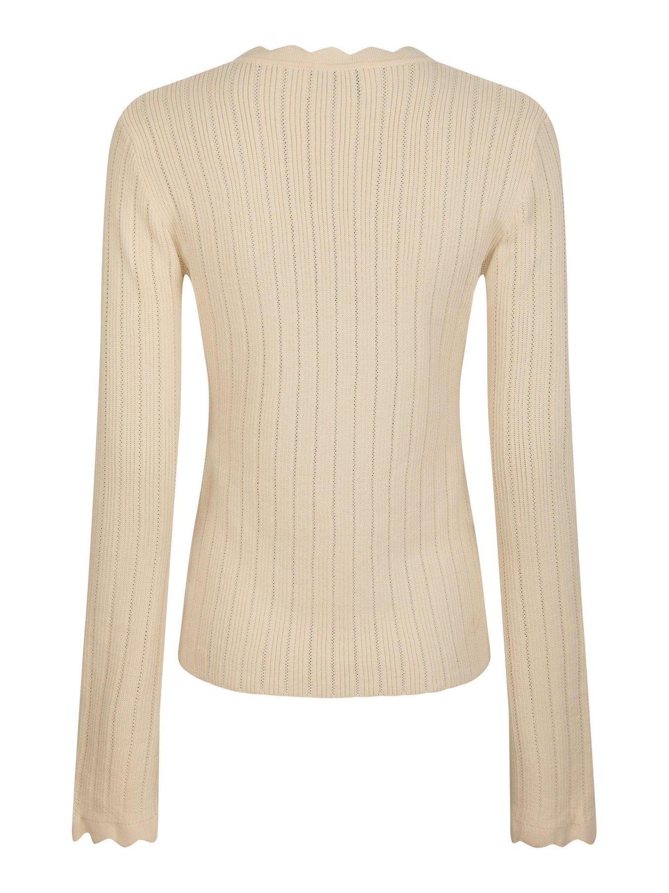 Clara Stitch Knit Blouse - Sand