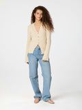 Clara Stitch Knit Blouse - Sand