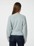 Kilua Fluffy Wrap Knit Blouse - Ljusblå
