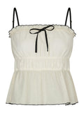 Emberly Crepe Top - Creme
