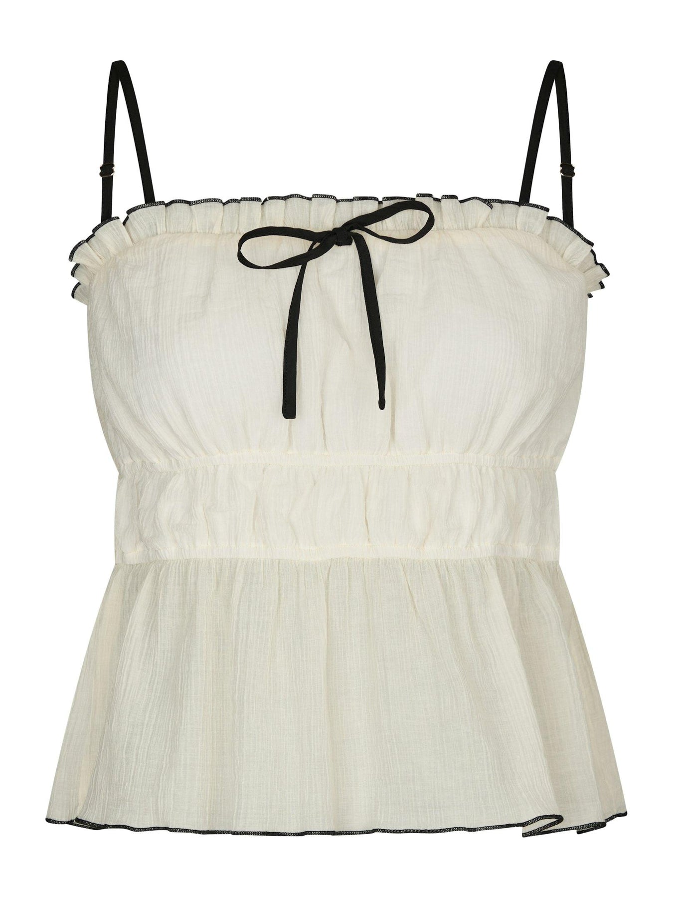 Emberly Crepe Top - Creme