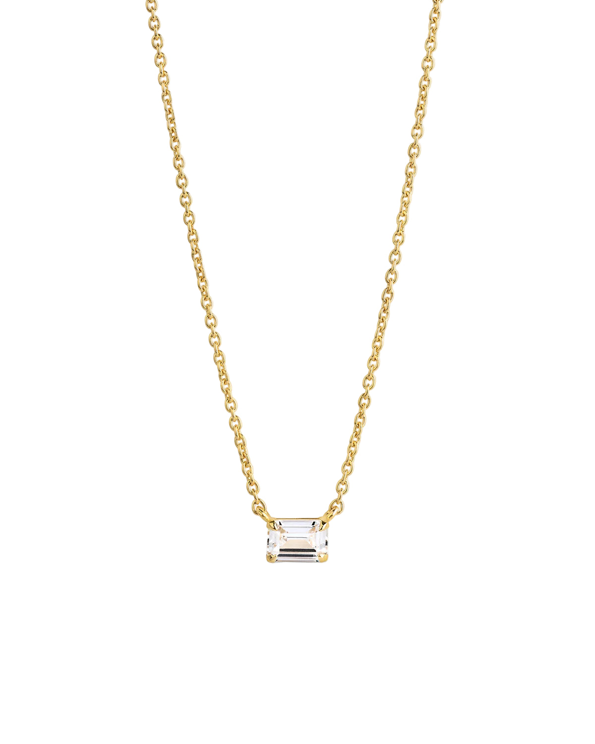 Emerald Chain Necklace - Guld