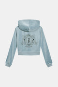 Heritage Palm Tree Crest Robyn Hoodie - Dusk Blue