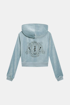 Heritage Palm Tree Crest Robyn Hoodie - Dusk Blue