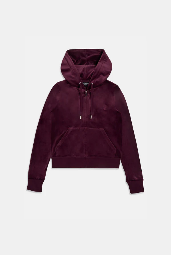 Robertson Classic Velour Zip Hoodie - Winetasting