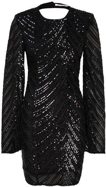 Gliragz Short Dress - Black Sequins