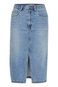Gestuz GZlayza Pennskjol - Mid Blue Vintage Wash
