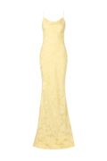 Sorelle Lace Slip Maxi Dress - Light Lemon