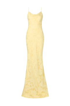Sorelle Lace Slip Maxi Dress - Light Lemon