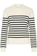 WallisIW O-Neck Pullover - Black Stripe