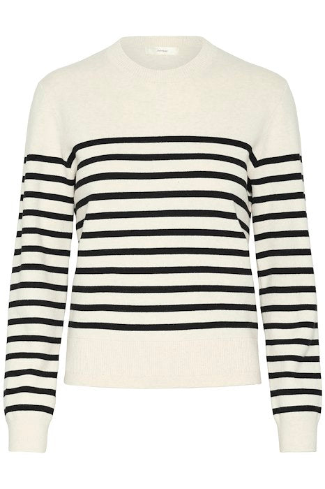 WallisIW O-Neck Pullover - Black Stripe