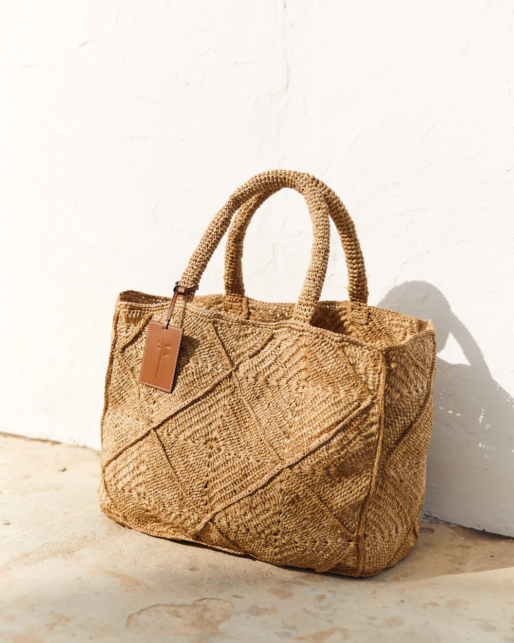 Sunset Bag Large - Tan Crochet