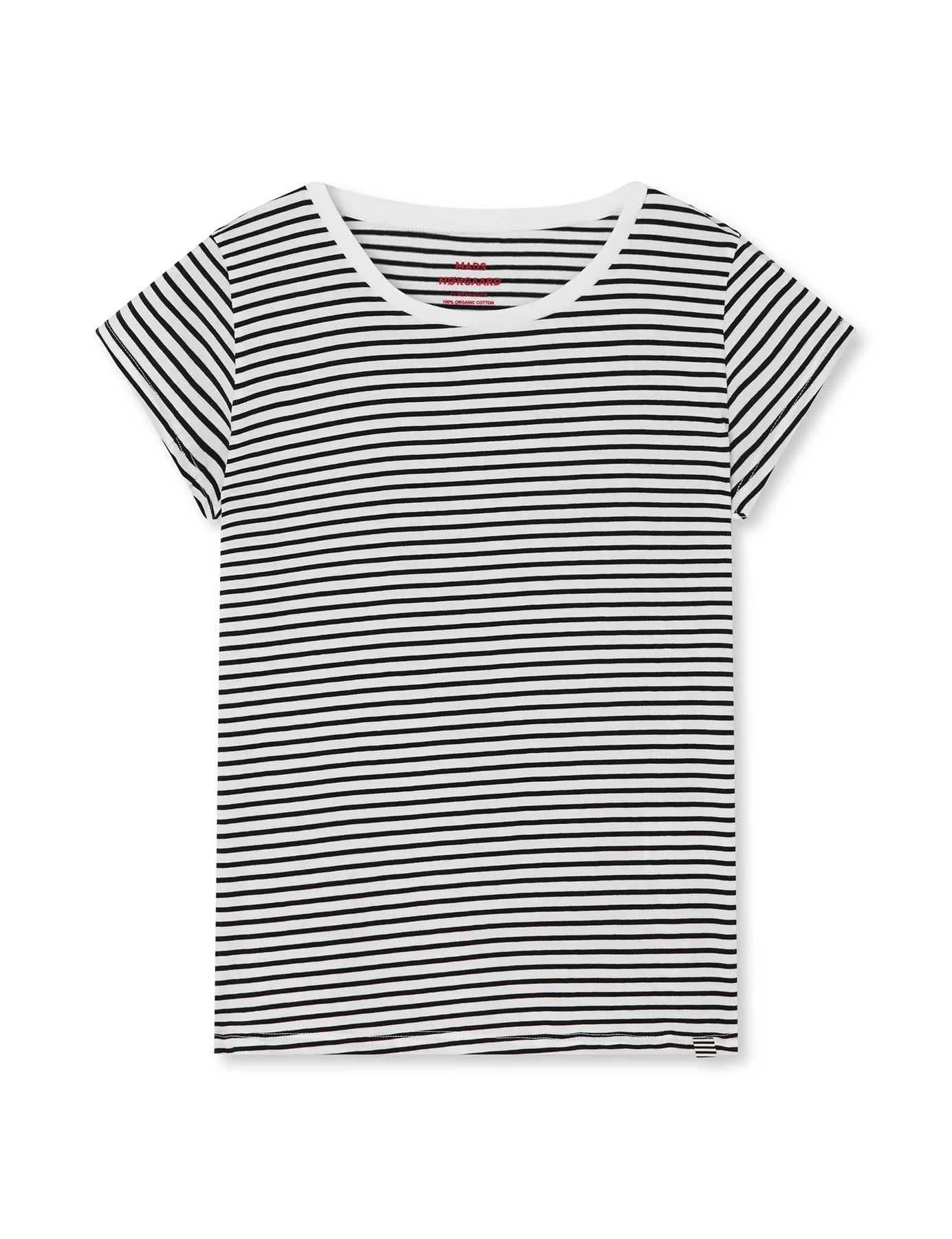 Mads Nørgaard Organic Jersey Teasy Tee FAV - Vit/Svart