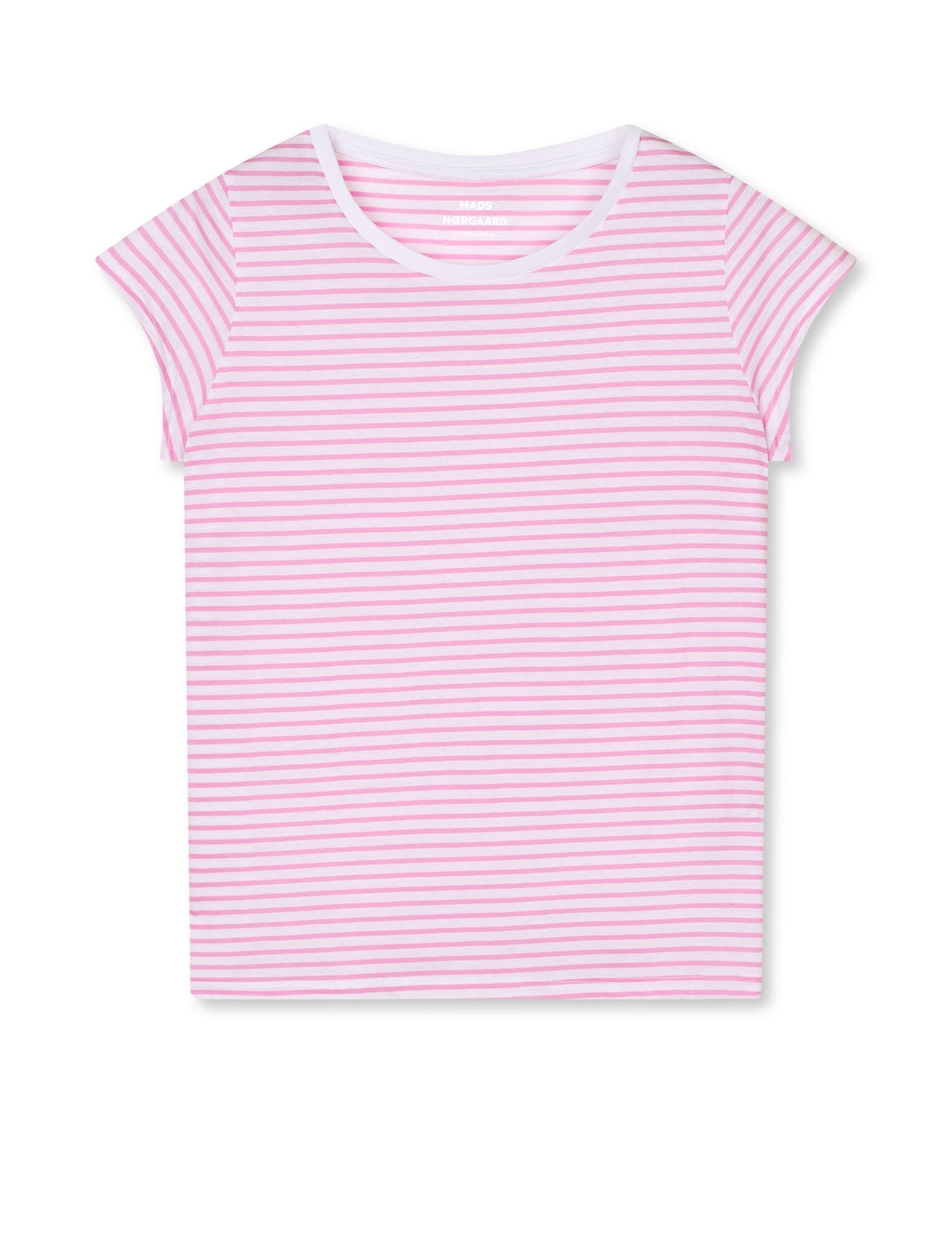Fine Jersey Stripe Teasy Tee Fav - Blushing Bride/Briliant White