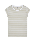 Fine Jersey Stripe Teasy Tee Fav - Brilliant White/Overland Trek