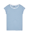 Fine Jersey Stripe Teasy Tee Fav - Brilliant White/Bright Cobalt