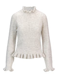 Vienna Alpaca Sweater - Light Grey Melange