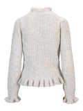 Vienna Alpaca Sweater - Light Grey Melange