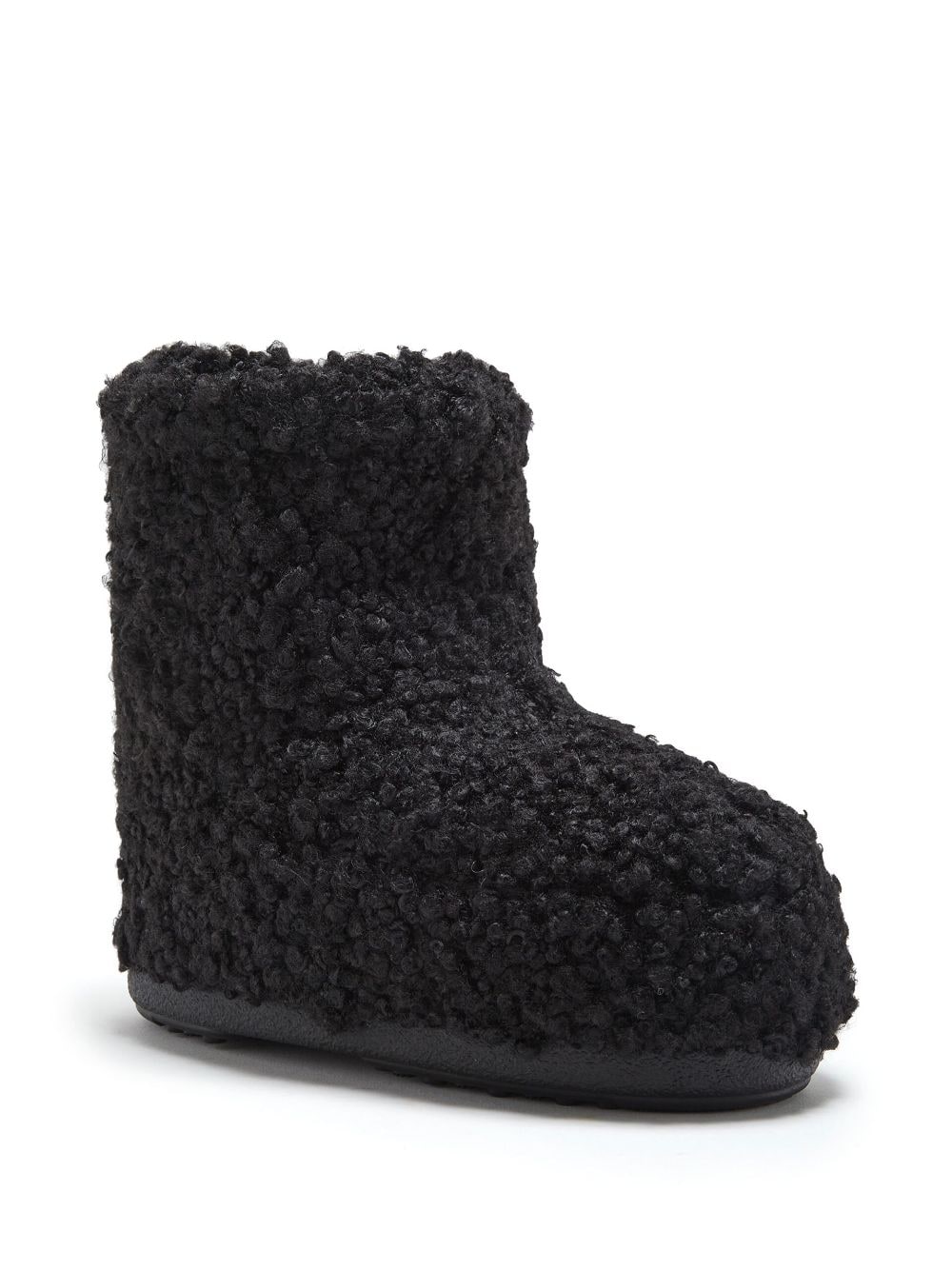 Icon Low Nolace Faux Astrakan - Black