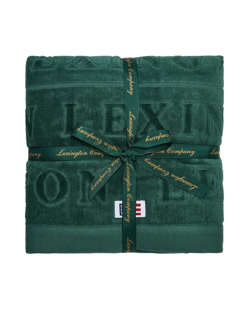 Velour Logo Towel Set 50X70 - Juniper Green