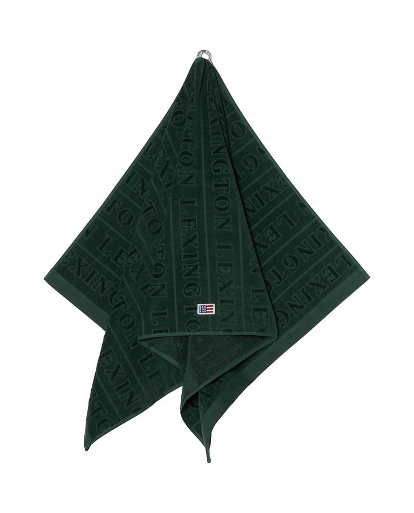 Velour Logo Handduksset 50X70/70X130 - Juniper Green