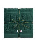 Velour Logo Handduksset 50X70/70X130 - Juniper Green