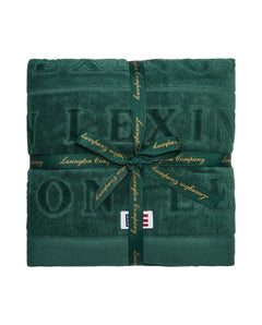 Velour Logo Towel Set 50X70/70X130 - Juniper Green