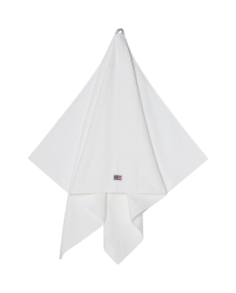 Velour Logo Towel Set 50X70/70X130 - Vit