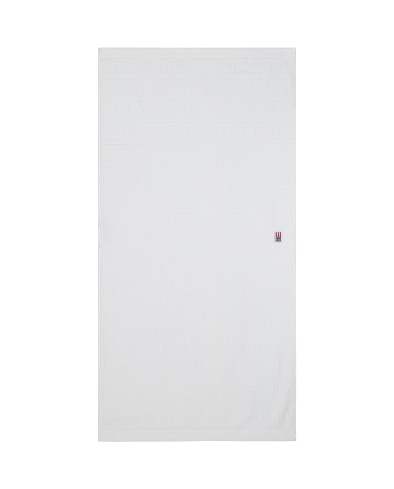 Velour Logo Towel Set 50X70/70X130 - Vit