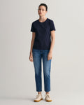 Regular Tonal Shield Ss T-Shirt - Evening Blue