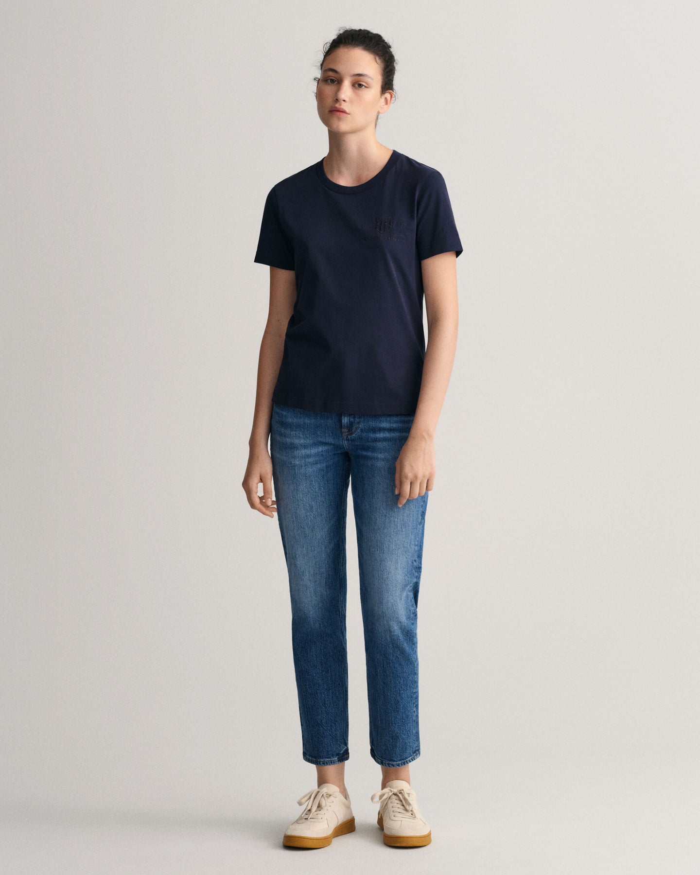 Regular Tonal Shield Ss T-Shirt - Evening Blue
